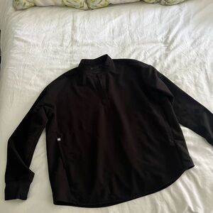 Black womens scrub top long sleeve rafaela style S